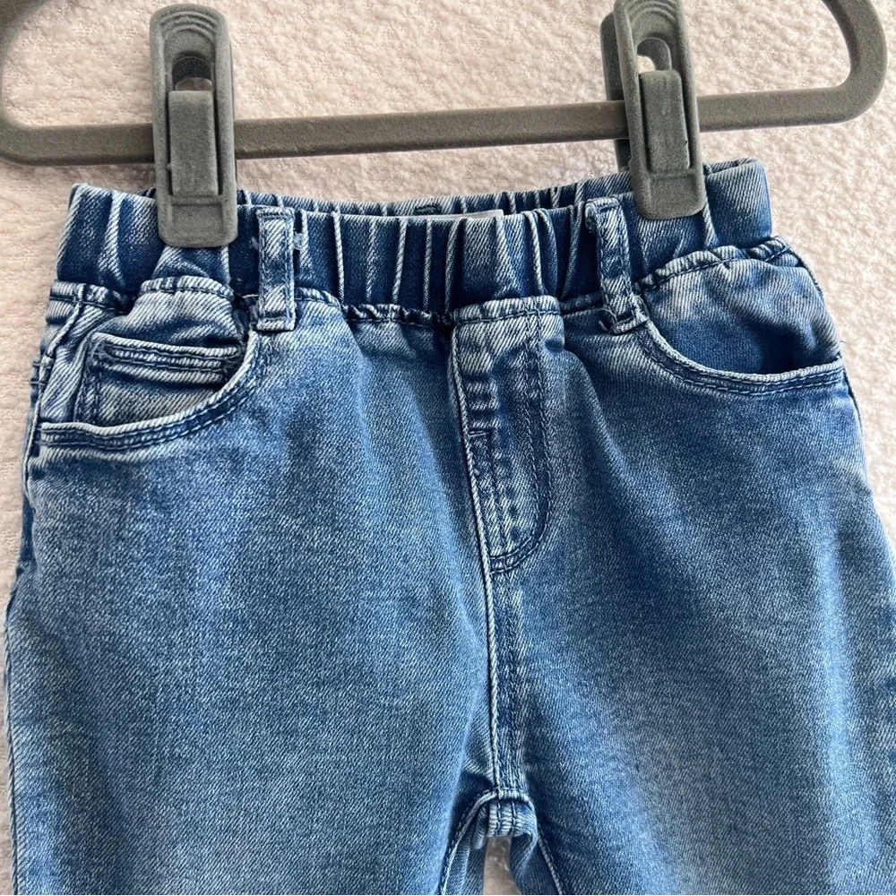 Zara Infant Soft Stretch Blue‎ Denim Elastic Waist Jeans Size 18-24 Months